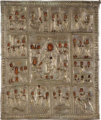 Икона «Воскресение Христово и двенадцать праздников» 